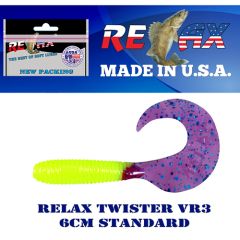 Grub Relax Twister VR3 6cm, culoare 072 - 15buc/plic