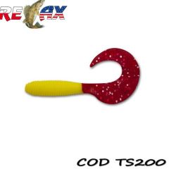 Grub Relax Twister VR4 8cm, culoare 200 - 10 buc/plic