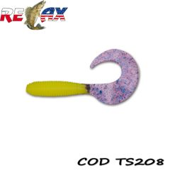 Grub Relax Twister VR4 8cm, culoare 208 - 10buc/plic