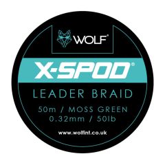 Fir textil Wolf X-Spod Shock Leader Moss Green 0.32mm/50lb/50m