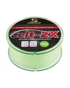 Fir monofilament Carp Spirit Celt-2X Fluo Green 0.26mm/5.37kg/1600m